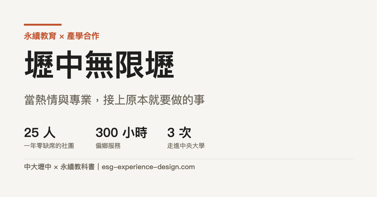 壢中無限壢：當熱情與專業，接上原本就要做的事