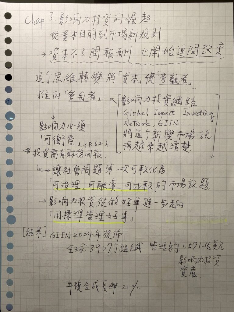 《影響力資本主義》讀書筆記：Chap 3 影響力投資的崛起